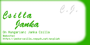 csilla janka business card